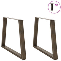 Valgomojo stalo kojelės, V formos, 2 vnt., natūralus plienas, 90x(72 - 73,3) cm, plienas - Namų Idėja