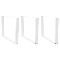 Valgomojo stalo kojelės, V formos, 3 vnt., baltos, 100x(72 - 73,3) cm, plienas - Namų Idėja