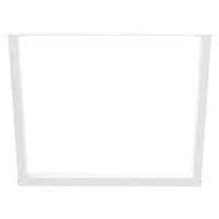 Valgomojo stalo kojelės, V formos, 3 vnt., baltos, 100x(72 - 73,3) cm, plienas - Namų Idėja