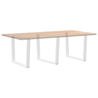Valgomojo stalo kojelės, V formos, 3 vnt., baltos, 100x(72 - 73,3) cm, plienas - Namų Idėja