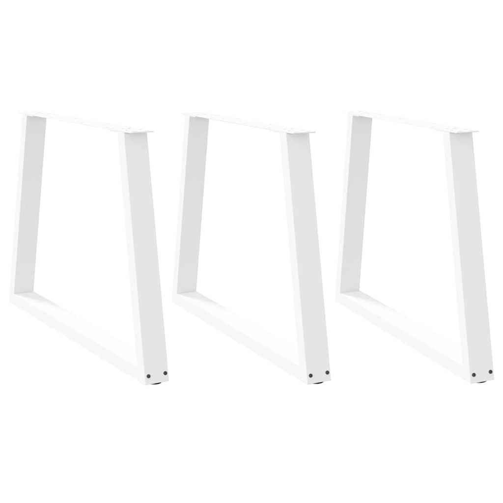 Valgomojo stalo kojelės, V formos, 3 vnt., baltos, 100x(72 - 73,3) cm, plienas - Namų Idėja