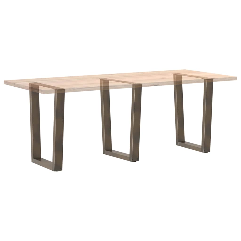 Valgomojo stalo kojelės, V formos, 3 vnt., natūralus plienas, 70x(72 - 73,3) cm, plienas - Namų Idėja