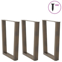 Valgomojo stalo kojelės, V formos, 3 vnt., natūralus plienas, 70x(72 - 73,3) cm, plienas - Namų Idėja