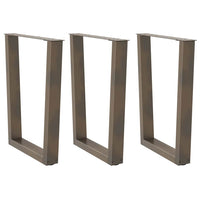 Valgomojo stalo kojelės, V formos, 3 vnt., natūralus plienas, 70x(72 - 73,3) cm, plienas - Namų Idėja