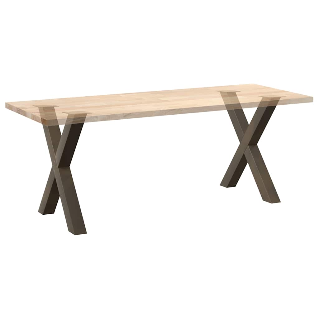 Valgomojo stalo kojelės, X formos, 2 vnt., natūralus plienas, 70x(72 - 73) cm, plienas - Namų Idėja
