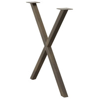 Valgomojo stalo kojelės, X formos, 2 vnt., natūralus plienas, 70x(72 - 73) cm, plienas - Namų Idėja