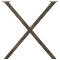 Valgomojo stalo kojelės, X formos, 2 vnt., natūralus plienas, 70x(72 - 73) cm, plienas - Namų Idėja