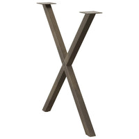 Valgomojo stalo kojelės, X formos, 2 vnt., natūralus plienas, 80x(72 - 73) cm, plienas - Namų Idėja
