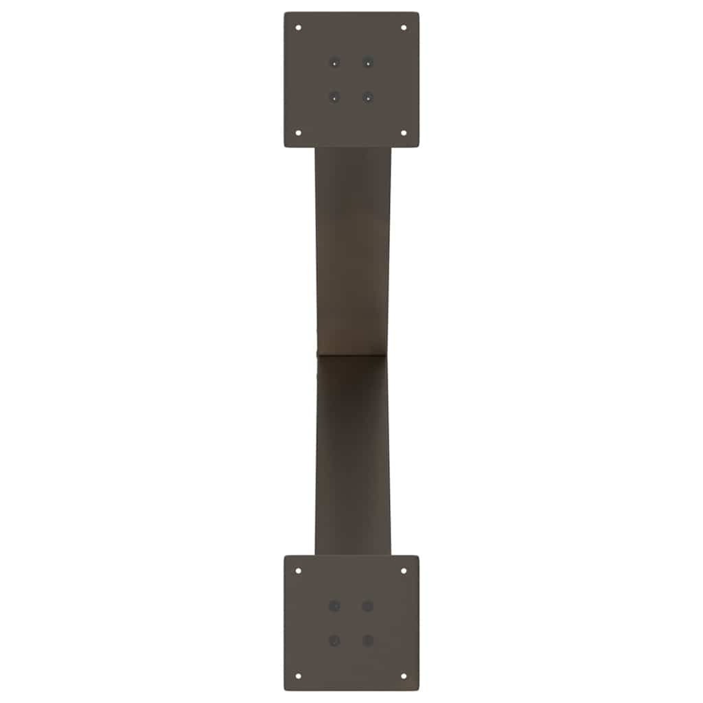 Valgomojo stalo kojelės, X formos, 2 vnt., natūralus plienas, 80x(72 - 73) cm, plienas - Namų Idėja