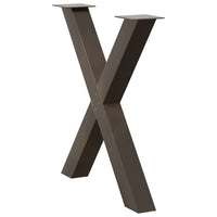 Valgomojo stalo kojelės, X formos, 2 vnt., natūralus plienas, 80x(72 - 73) cm, plienas - Namų Idėja