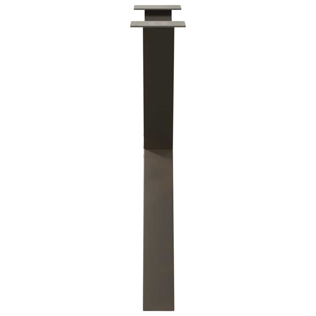 Valgomojo stalo kojelės, X formos, 2 vnt., natūralus plienas, 80x(72 - 73) cm, plienas - Namų Idėja