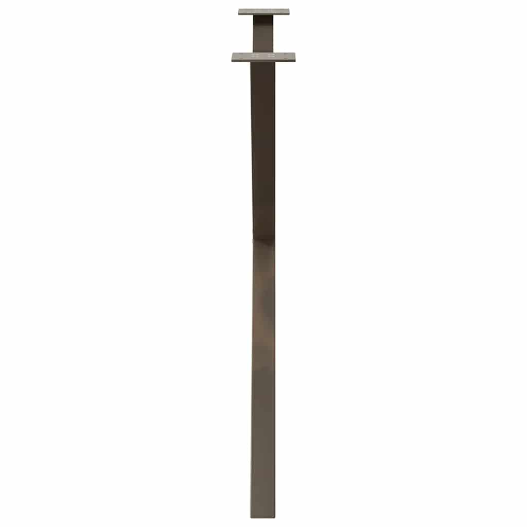 Valgomojo stalo kojelės, X formos, 2 vnt., natūralus plienas, 90x(72 - 73) cm, plienas - Namų Idėja