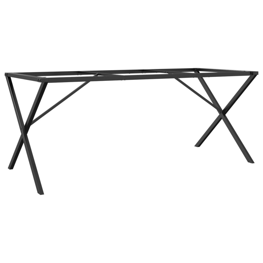 Valgomojo stalo kojos, 160x80x73cm, plieninis, X formos rėmas - Namų Idėja