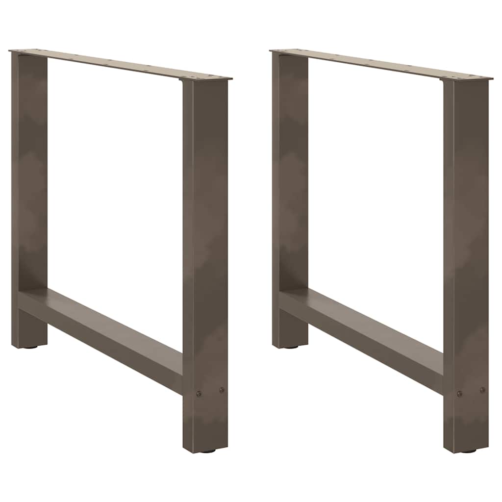 Valgomojo stalo kojos, 2 vnt., 100 x (72 - 73) cm, natūralus plienas - Namų Idėja