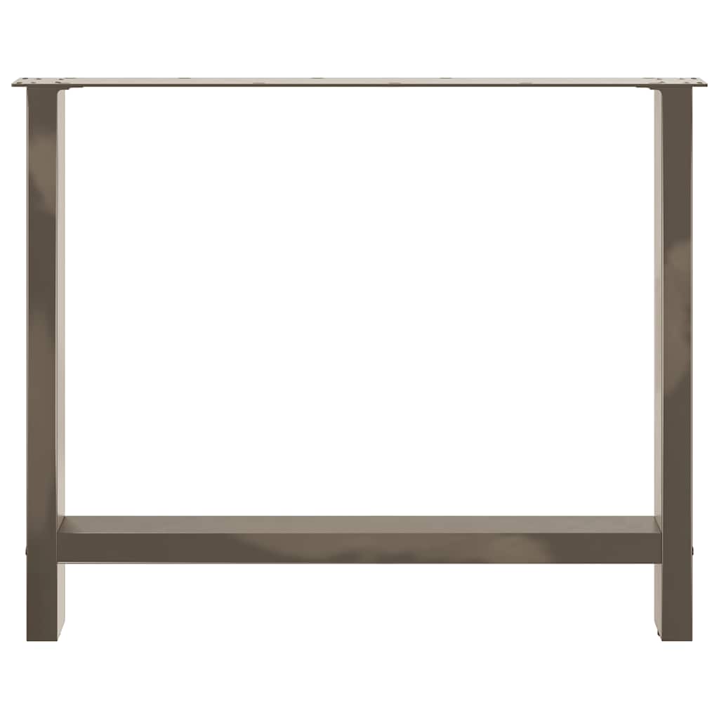 Valgomojo stalo kojos, 2 vnt., 100 x (72 - 73) cm, natūralus plienas - Namų Idėja