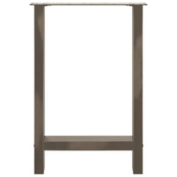 Valgomojo stalo kojos, 2 vnt., 50x(72 - 73) cm, natūralus plienas - Namų Idėja