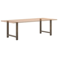 Valgomojo stalo kojos, 2 vnt., 80x(72 - 73) cm, natūralus plienas, plienas - Namų Idėja