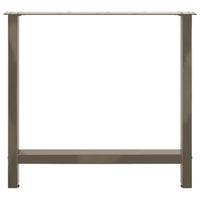 Valgomojo stalo kojos, 2 vnt., 80x(72 - 73) cm, natūralus plienas, plienas - Namų Idėja