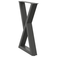 Valgomojo stalo kojos, 2 vnt., antracito spalvos, 50x(72 - 73,3) cm, plienas - Namų Idėja