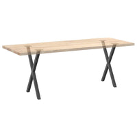 Valgomojo stalo kojos, 2 vnt., antracito spalvos, 57x(72 - 73) cm, plienas - Namų Idėja