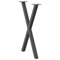 Valgomojo stalo kojos, 2 vnt., antracito spalvos, 57x(72 - 73) cm, plienas - Namų Idėja