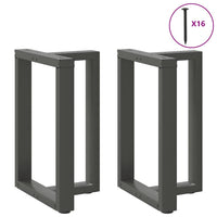 Valgomojo stalo kojos, 2 vnt., antracito spalvos, 60x35x(72 - 73) cm, plienas - Namų Idėja