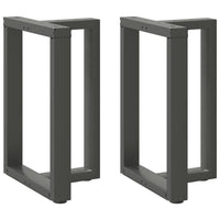 Valgomojo stalo kojos, 2 vnt., antracito spalvos, 60x35x(72 - 73) cm, plienas - Namų Idėja