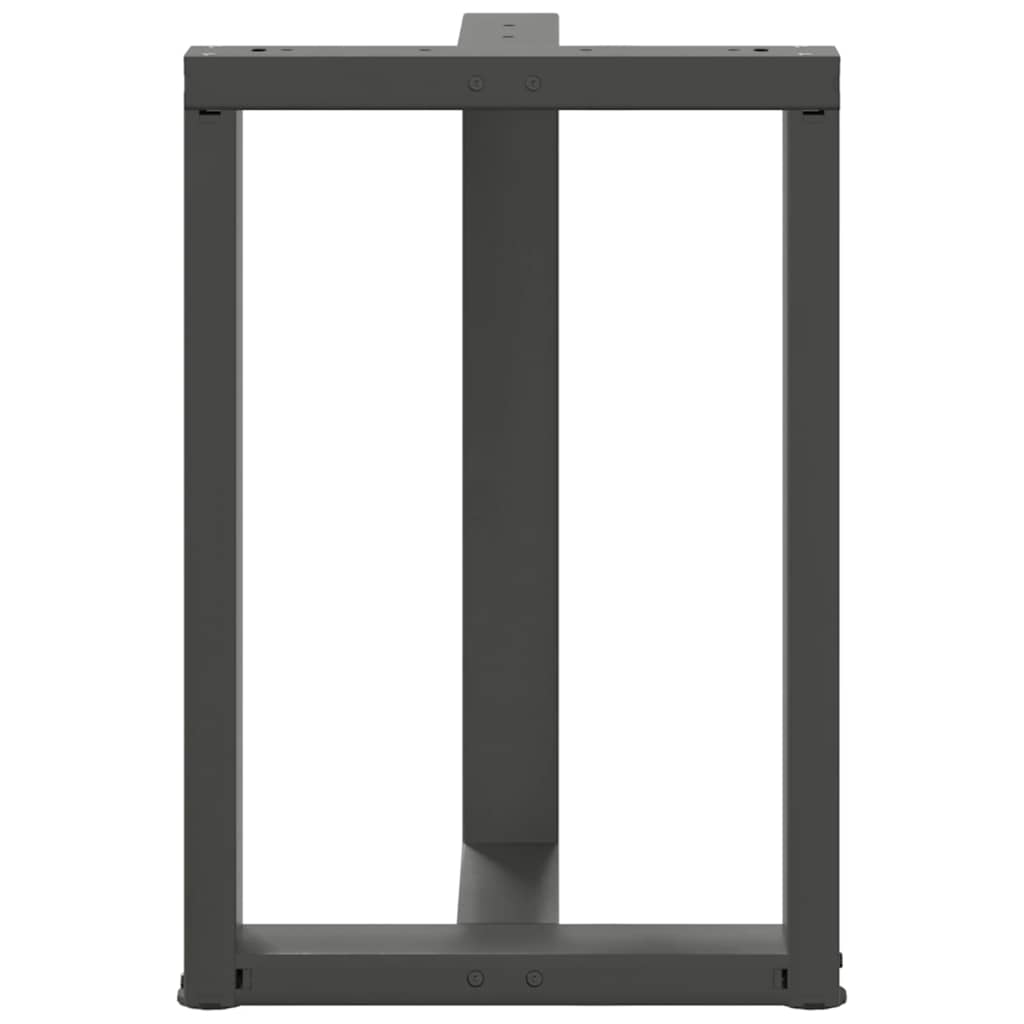 Valgomojo stalo kojos, 2 vnt., antracito spalvos, 60x35x(72 - 73) cm, plienas - Namų Idėja
