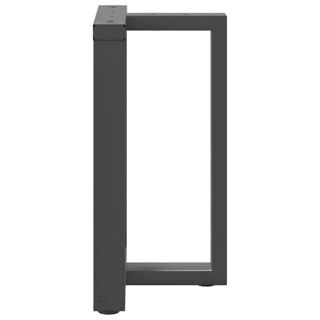 Valgomojo stalo kojos, 2 vnt., antracito spalvos, 60x35x(72 - 73) cm, plienas - Namų Idėja
