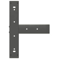 Valgomojo stalo kojos, 2 vnt., antracito spalvos, 60x35x(72 - 73) cm, plienas - Namų Idėja