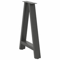 Valgomojo stalo kojos, 2 vnt., antracito spalvos, 60x(72 - 73) cm, plienas - Namų Idėja
