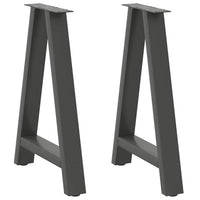 Valgomojo stalo kojos, 2 vnt., antracito spalvos, 60x(72 - 73) cm, plienas - Namų Idėja