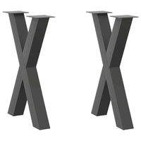 Valgomojo stalo kojos, 2 vnt., antracito spalvos, 60x(72 - 73) cm, plienas - Namų Idėja