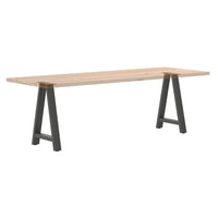 Valgomojo stalo kojos, 2 vnt., antracito spalvos, 60x(72 - 73) cm, plienas - Namų Idėja