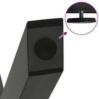 Valgomojo stalo kojos, 2 vnt., antracito spalvos, 60x(72 - 73) cm, plienas - Namų Idėja