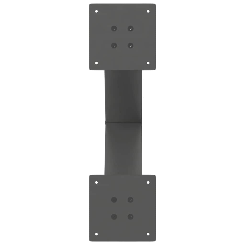 Valgomojo stalo kojos, 2 vnt., antracito spalvos, 60x(72 - 73) cm, plienas - Namų Idėja