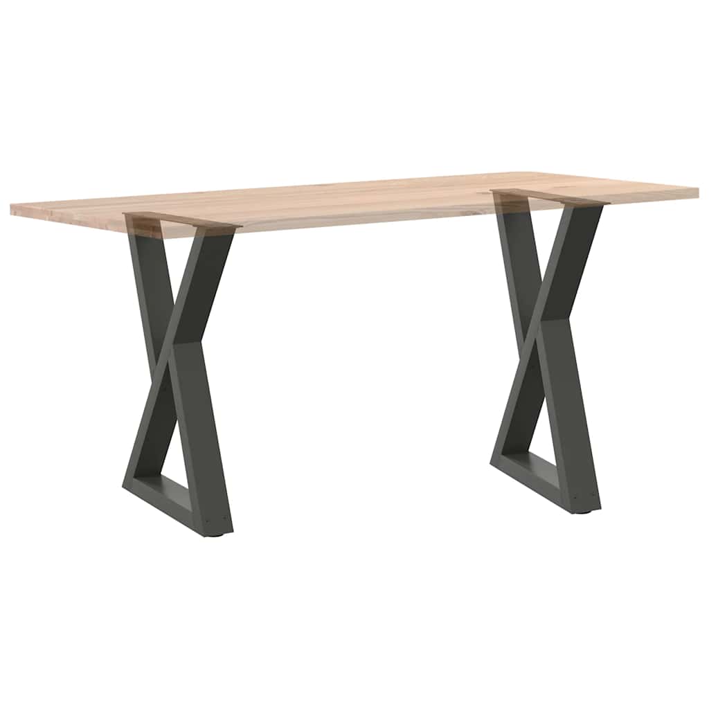 Valgomojo stalo kojos, 2 vnt., antracito spalvos, 60x(72 - 73,3) cm, plienas - Namų Idėja