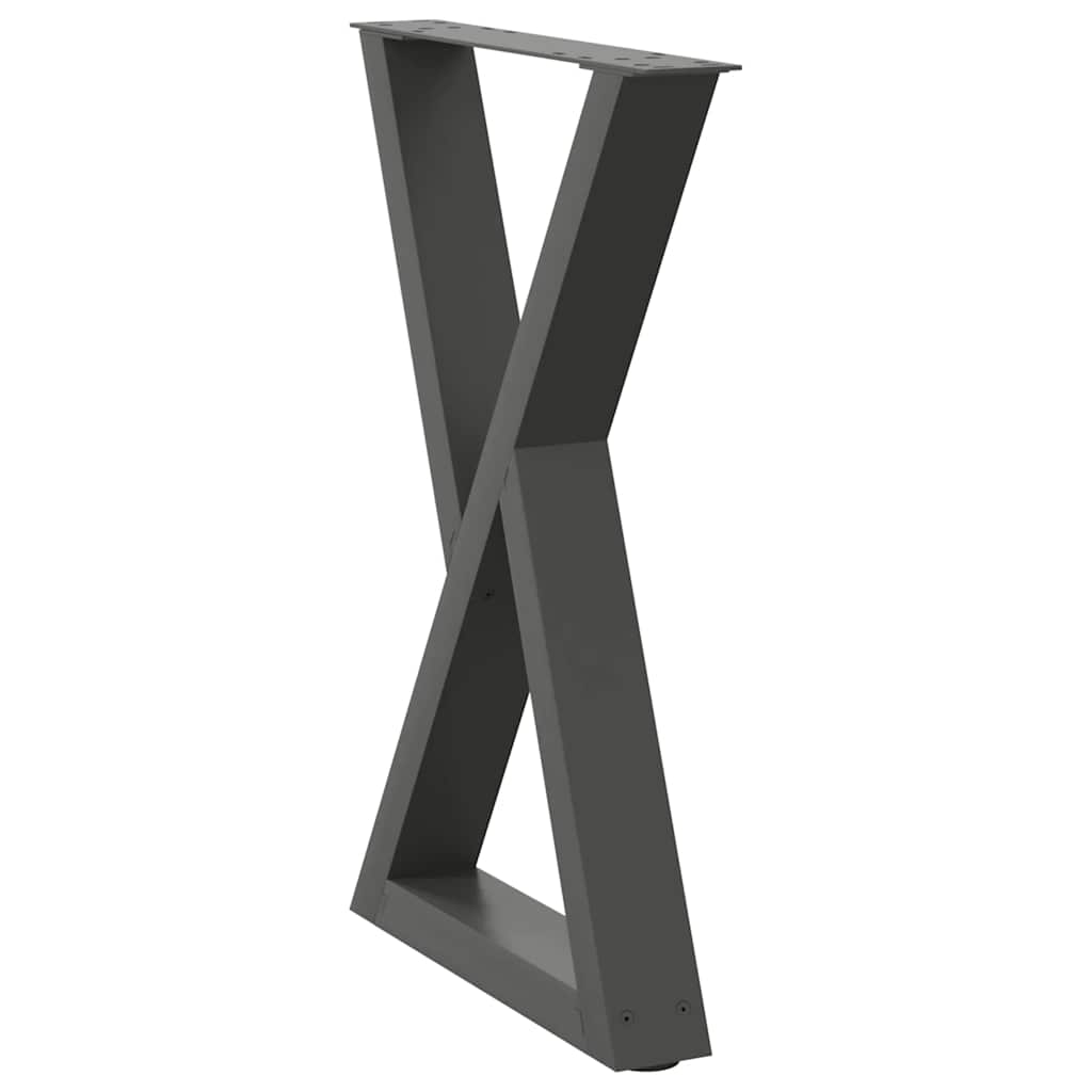 Valgomojo stalo kojos, 2 vnt., antracito spalvos, 60x(72 - 73,3) cm, plienas - Namų Idėja