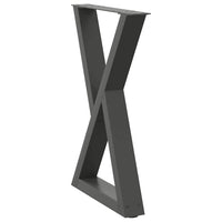 Valgomojo stalo kojos, 2 vnt., antracito spalvos, 60x(72 - 73,3) cm, plienas - Namų Idėja
