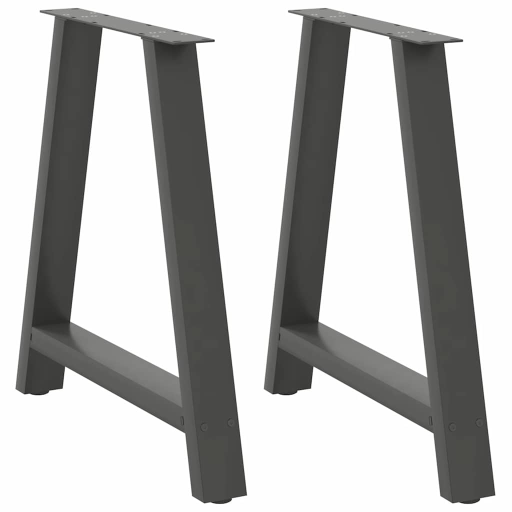 Valgomojo stalo kojos, 2 vnt., antracito spalvos, 70x(72 - 73) cm, plienas, A formos - Namų Idėja