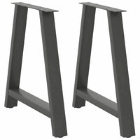 Valgomojo stalo kojos, 2 vnt., antracito spalvos, 70x(72 - 73) cm, plienas, A formos - Namų Idėja