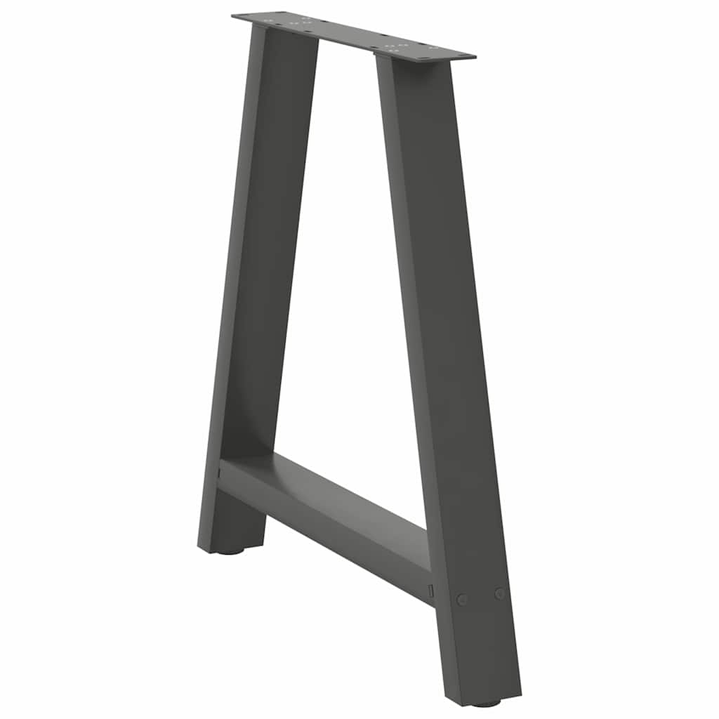Valgomojo stalo kojos, 2 vnt., antracito spalvos, 70x(72 - 73) cm, plienas, A formos - Namų Idėja