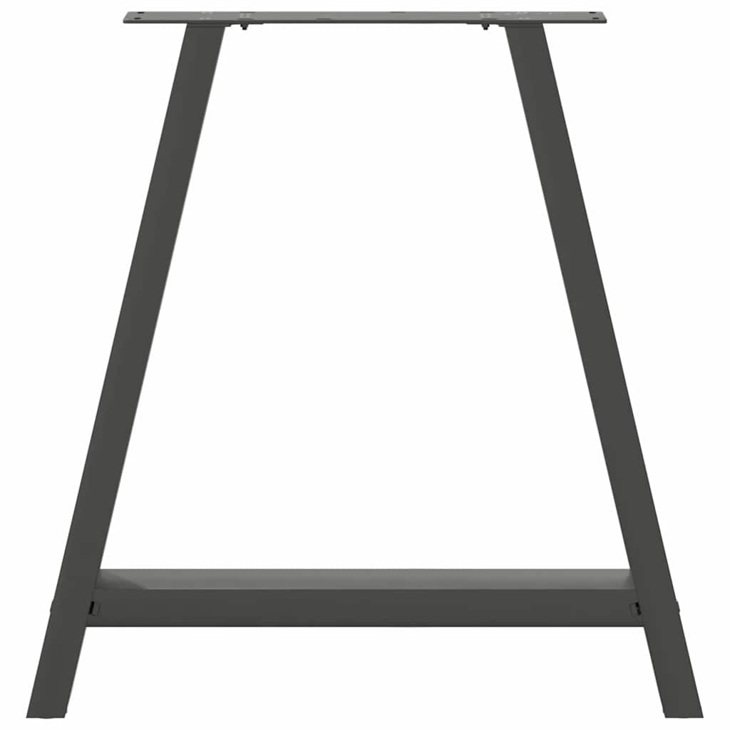 Valgomojo stalo kojos, 2 vnt., antracito spalvos, 80x(72 - 73) cm, plienas, A formos - Namų Idėja