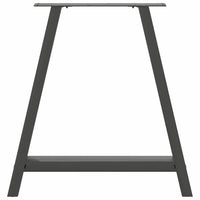 Valgomojo stalo kojos, 2 vnt., antracito spalvos, 80x(72 - 73) cm, plienas, A formos - Namų Idėja