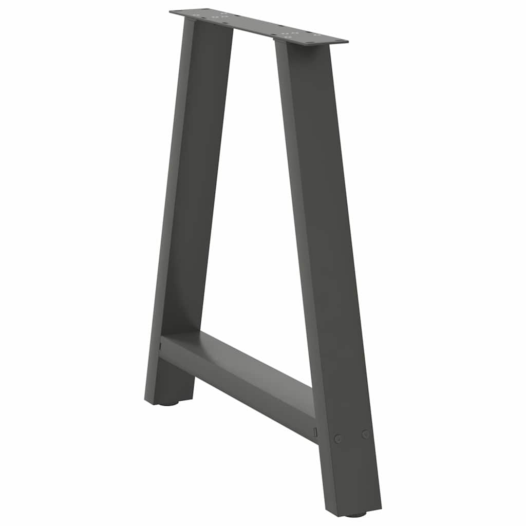 Valgomojo stalo kojos, 2 vnt., antracito spalvos, 80x(72 - 73) cm, plienas, A formos - Namų Idėja