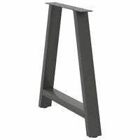 Valgomojo stalo kojos, 2 vnt., antracito spalvos, 80x(72 - 73) cm, plienas, A formos - Namų Idėja