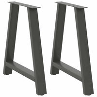 Valgomojo stalo kojos, 2 vnt., antracito spalvos, 80x(72 - 73) cm, plienas, A formos - Namų Idėja