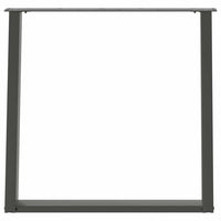 Valgomojo stalo kojos, 2 vnt., antracito spalvos, 80x(72 - 73) cm, plienas, U formos - Namų Idėja