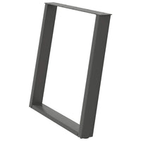 Valgomojo stalo kojos, 2 vnt., antracito spalvos, 80x(72 - 73) cm, plienas, U formos - Namų Idėja