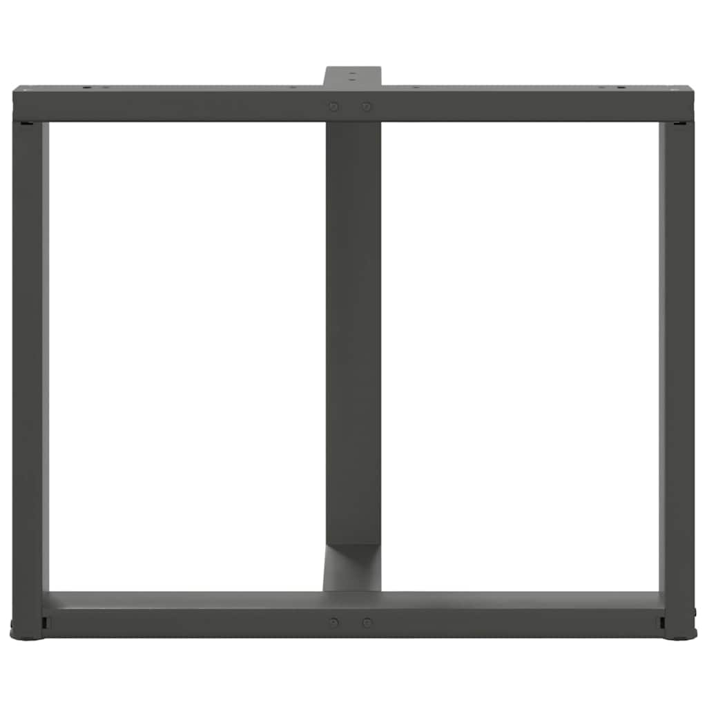 Valgomojo stalo kojos, 2 vnt., antracito spalvos, 90x35x(72 - 73) cm, plienas - Namų Idėja